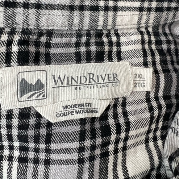 WindRiver Black & Grey Plaid Button Down Shirt Size 2X - Picture 8 of 8